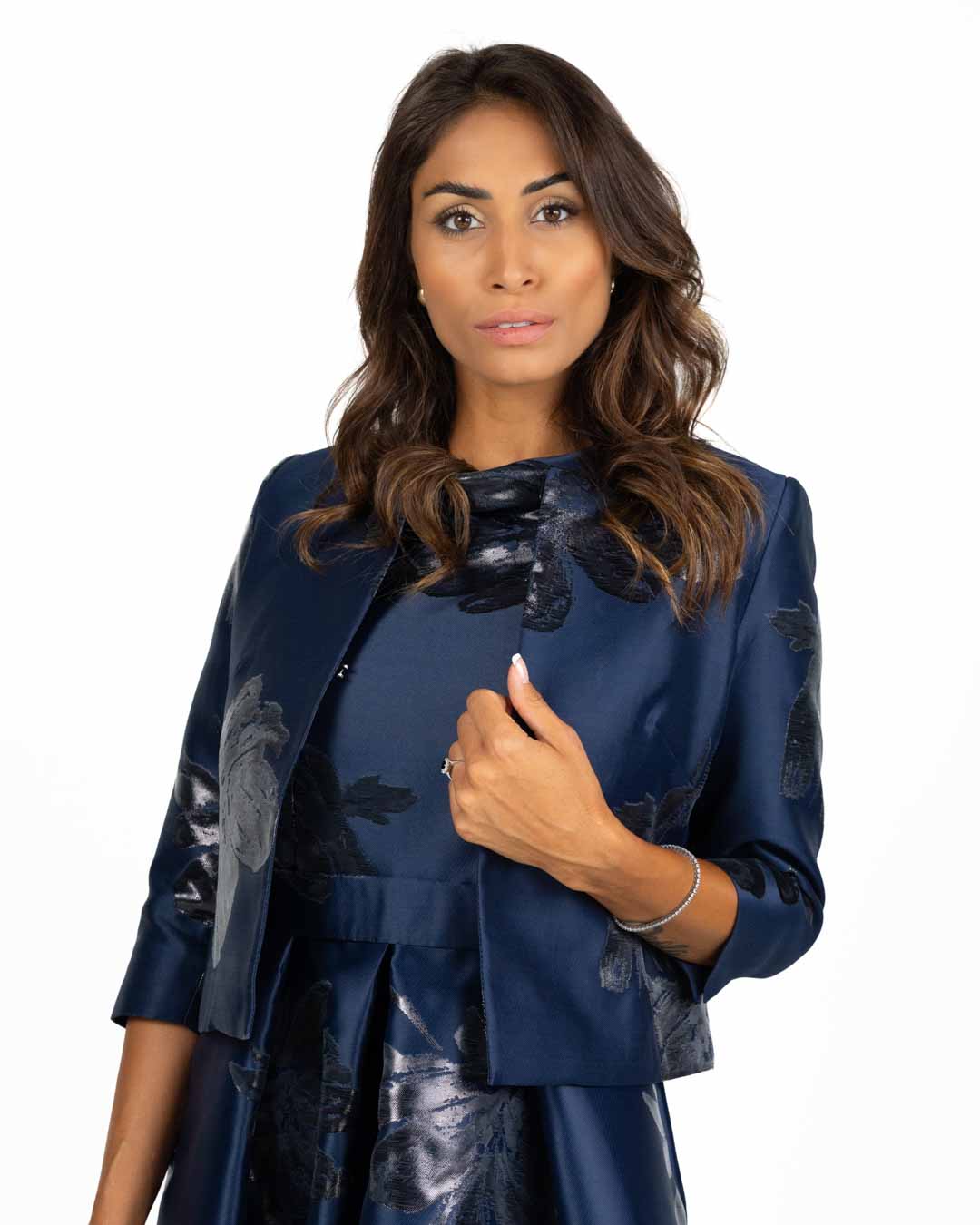 Berti Mode Collection - Giacca floreale blu