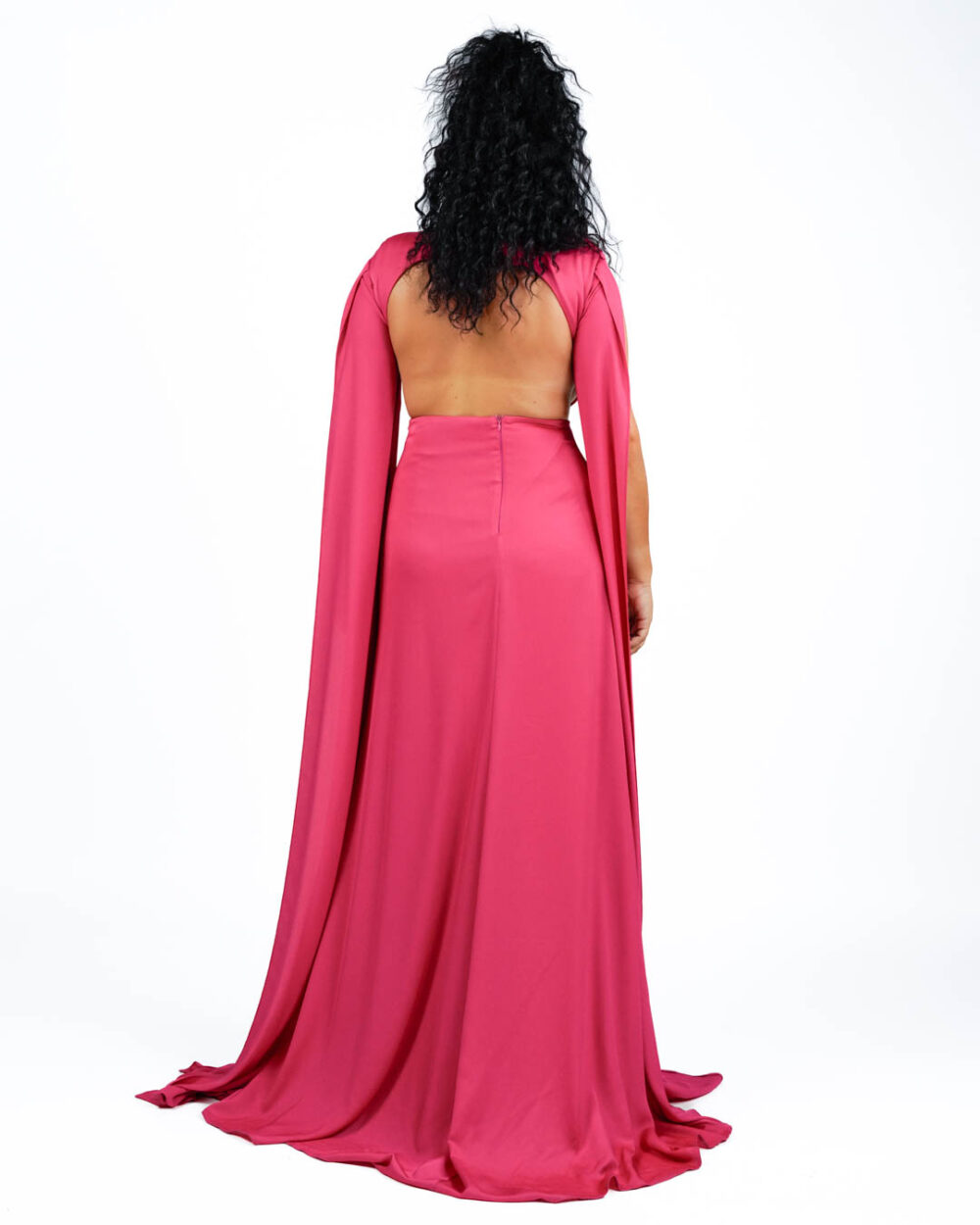 Berti Mode Collection - Abito asimmetrico fucsia - immagine 2