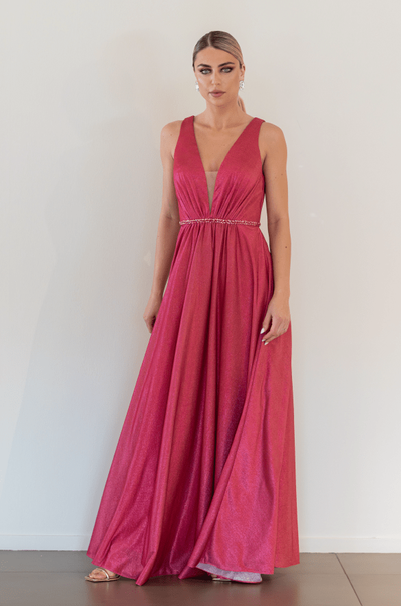 Solo Gioie - Abito magenta lurex