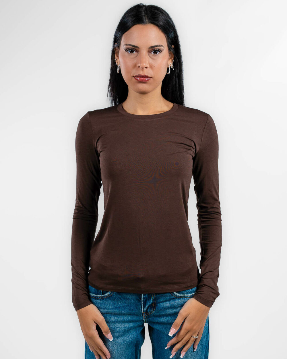 Weekend Maxmara - Maglia marrone a manica lunga