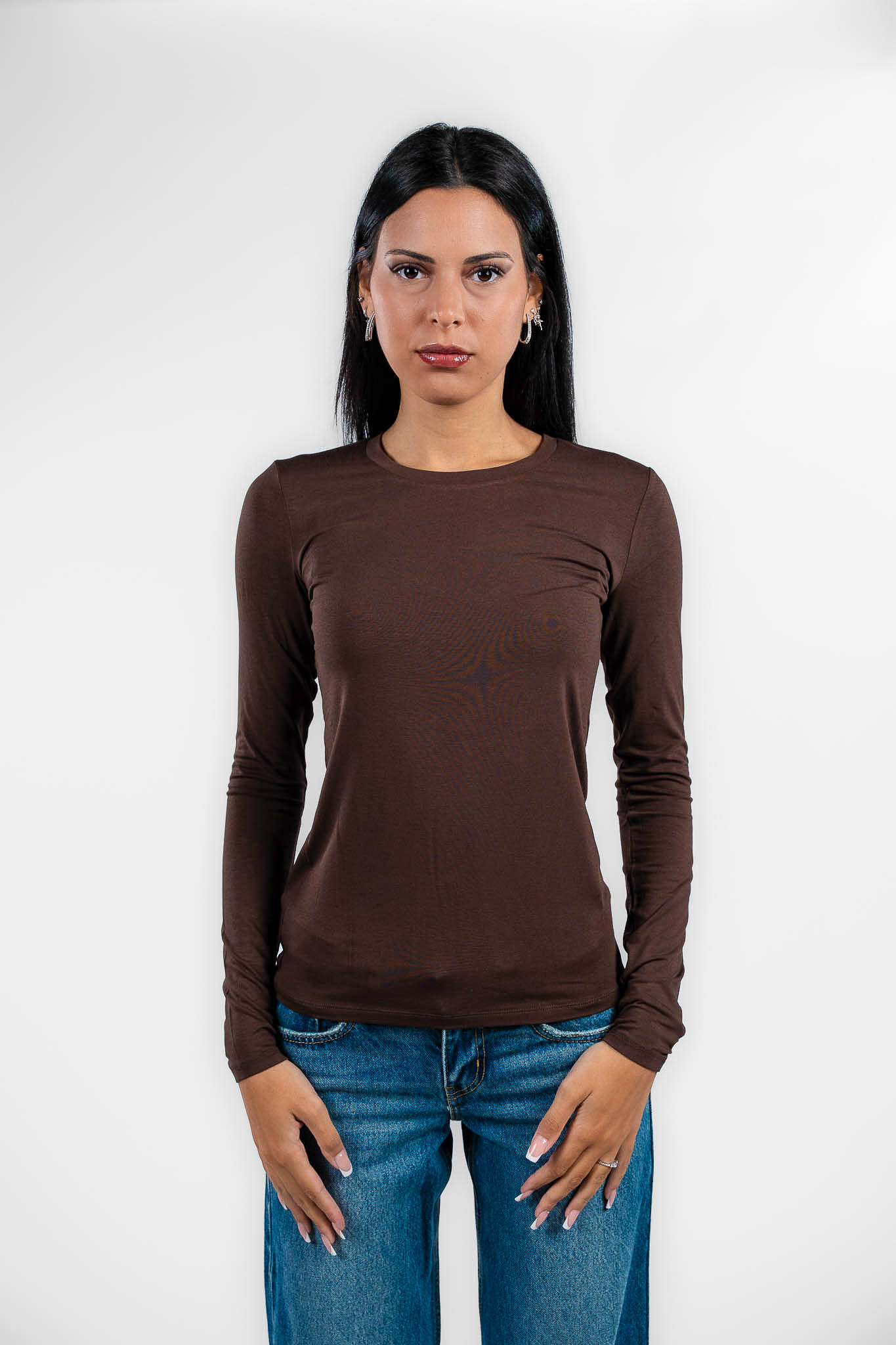 Weekend Maxmara - Maglia marrone a manica lunga
