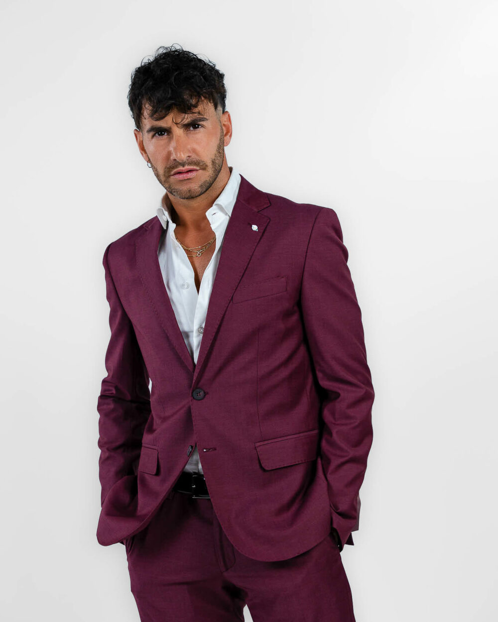 Adriano Langella - completo bordeaux - immagine 3