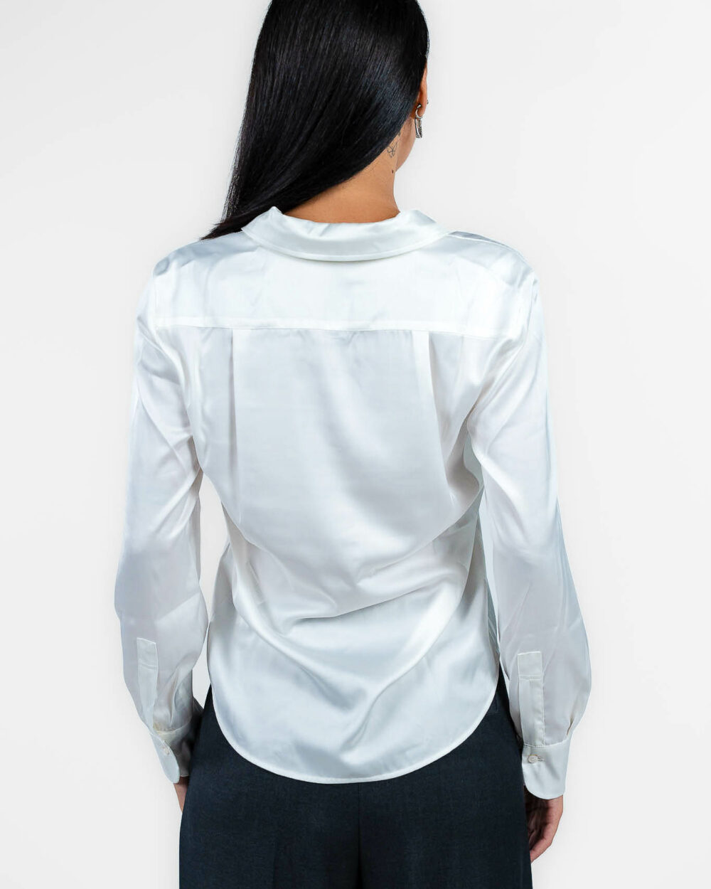 Emme Marella - Camicia in raso color burro - immagine 2