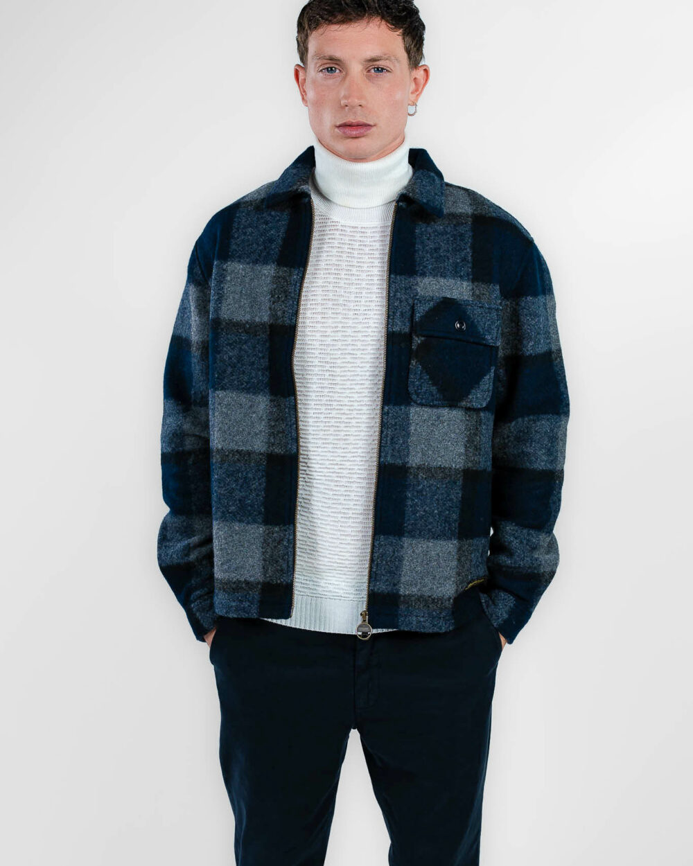 Barbour - overshirt blu