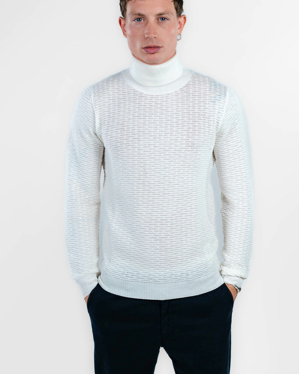 Antony Morato - maglione collo alto bianco