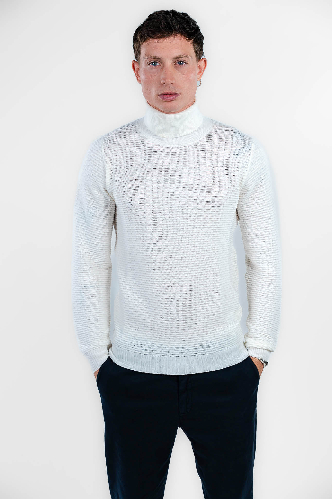 Antony Morato - maglione collo alto bianco