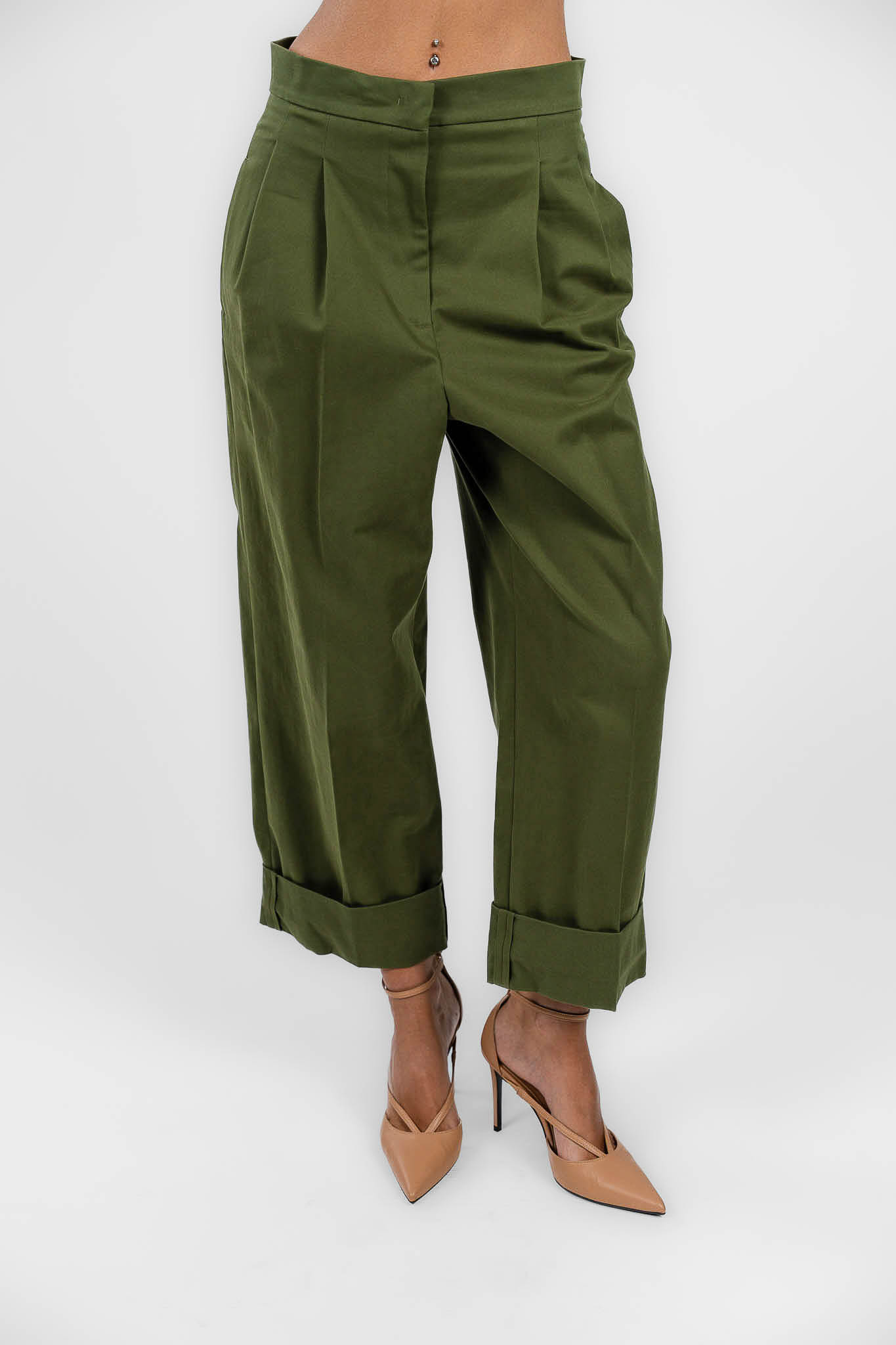 Weekend Maxmara - Pantalone a palazzo verde