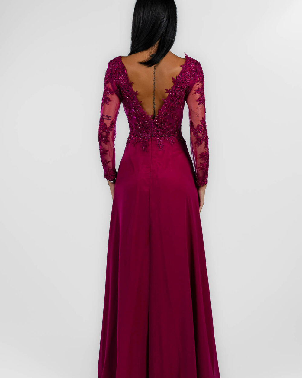 Berti Mode Collection - abito fuxia con pizzo - immagine 2