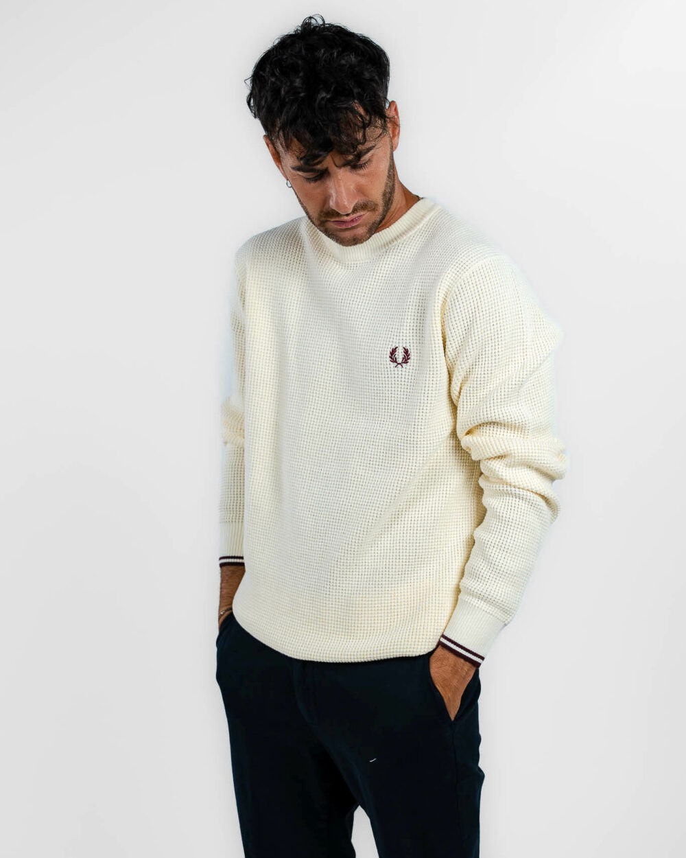 Fred Perry -  maglione ecru - immagine 2