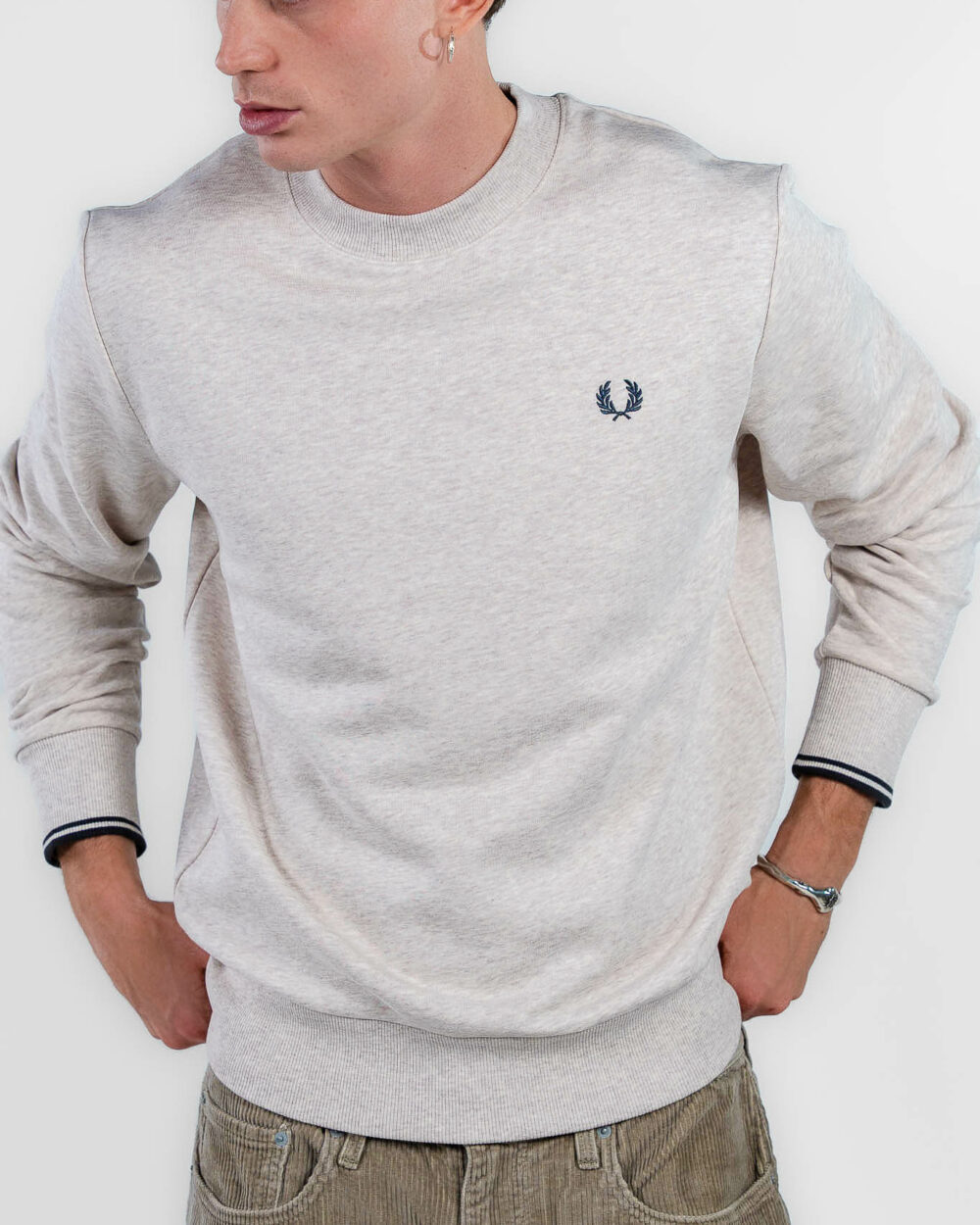 Fred Perry - felpa beige - immagine 2
