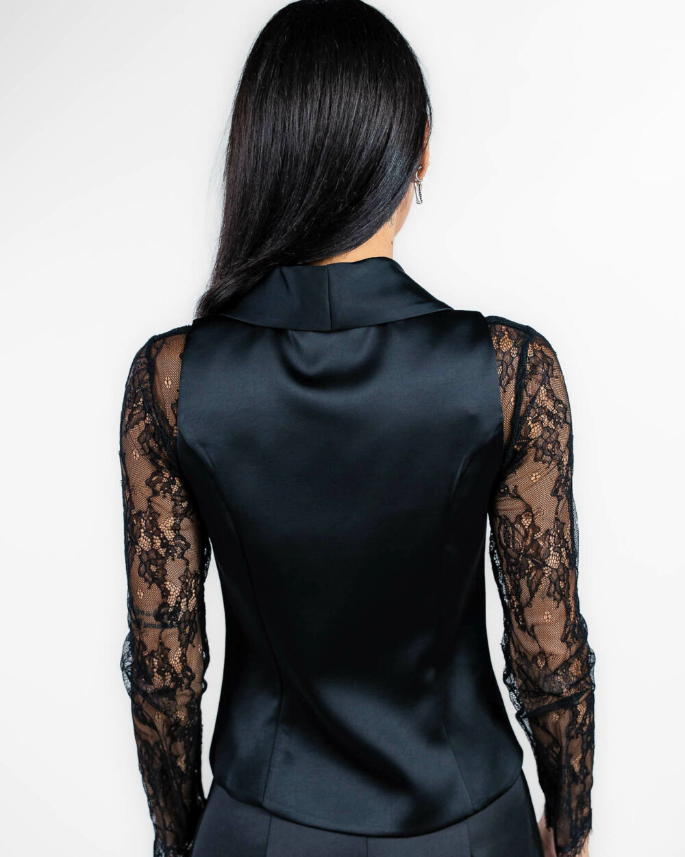 Rinascimento - Gilet doppiopetto nero - immagine 3