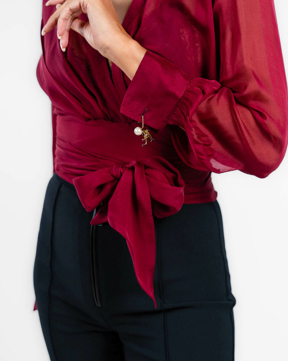 Elisabetta Franchi - camicia cigliegia - immagine 2