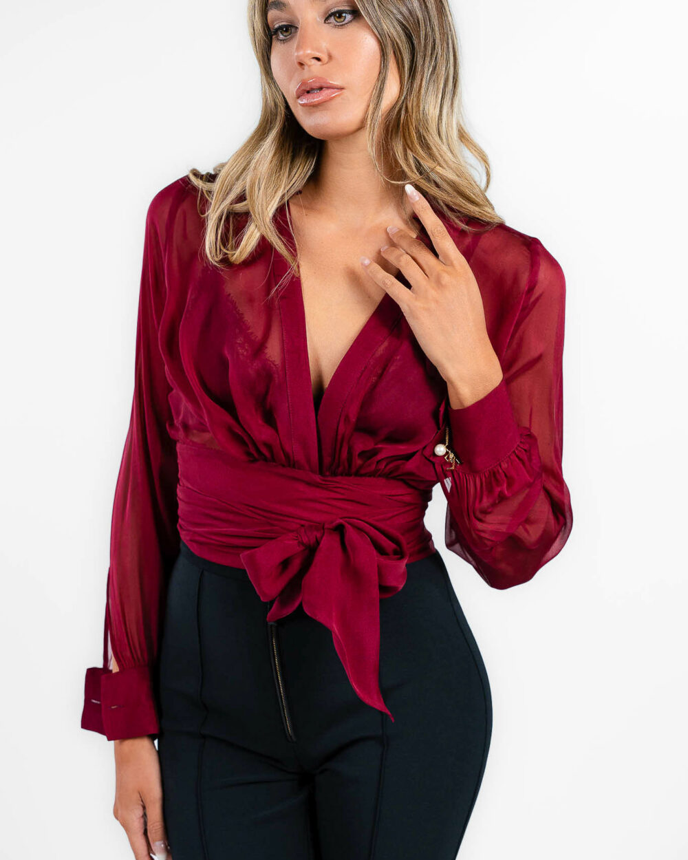 Elisabetta Franchi - camicia cigliegia