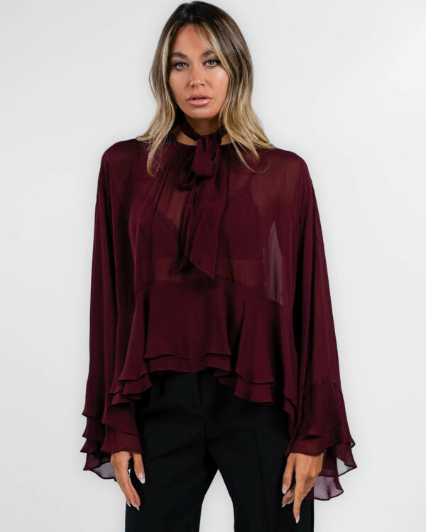 Marella - camicia bordeaux