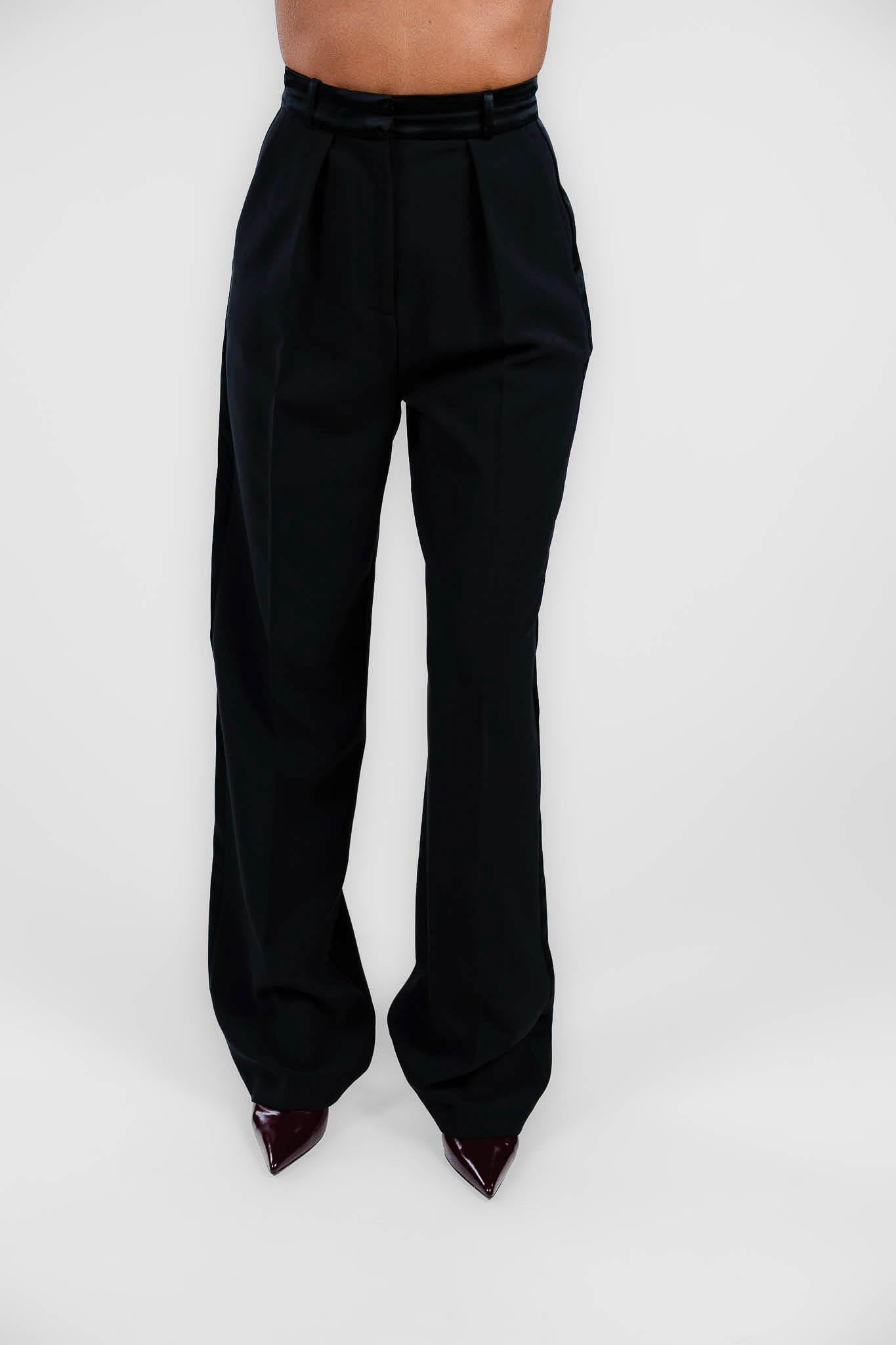 Elisabetta Franchi - pantaloni neri a palazzo