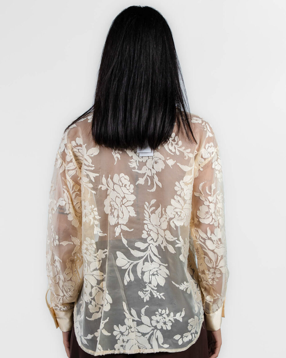 Rinascimento - Camicia avorio assimmetrica - immagine 2
