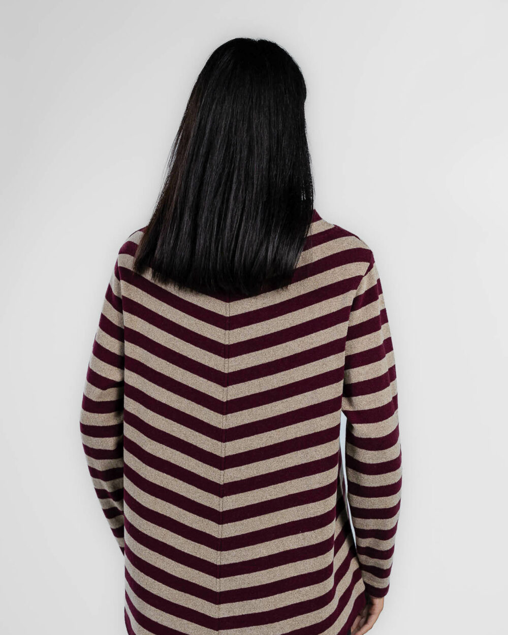 Jurere - Maglia a righe bordeaux e beige - immagine 2