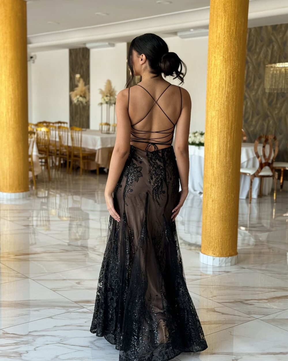 Abito Berti Mode Collection - nero a sirena - immagine 3