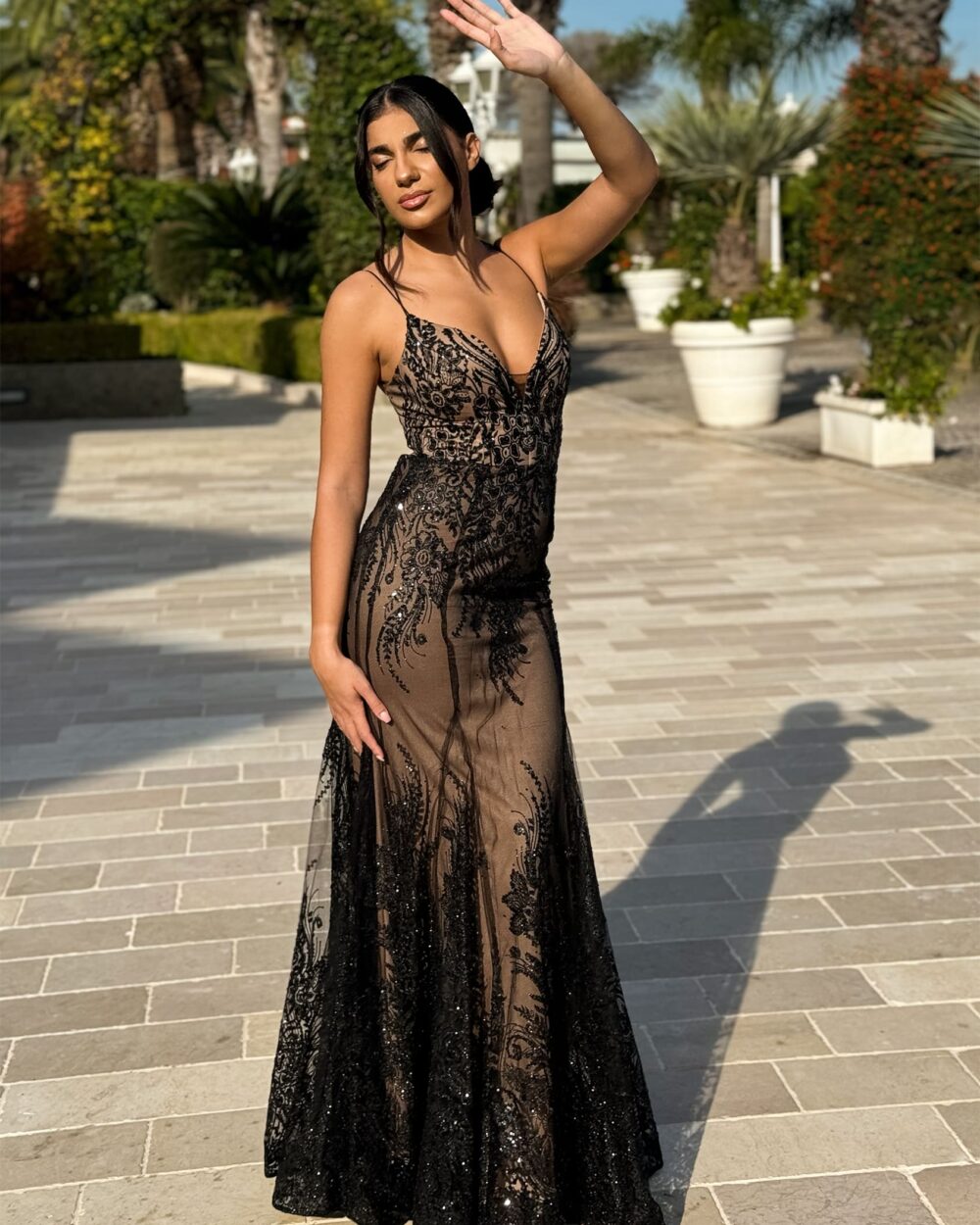 Abito Berti Mode Collection - nero a sirena