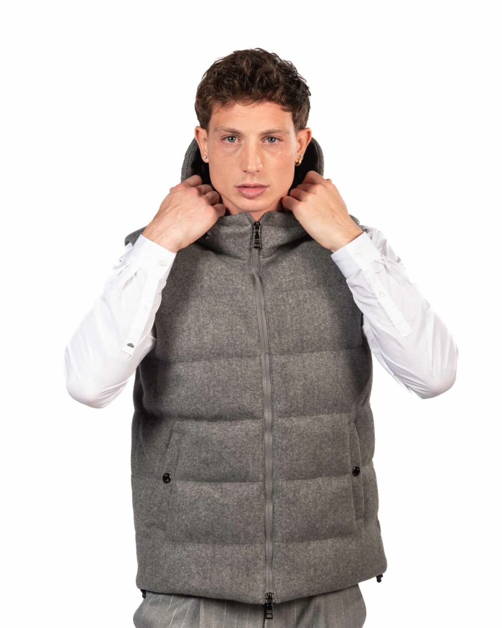 Over/d gilet grigio - immagine 2
