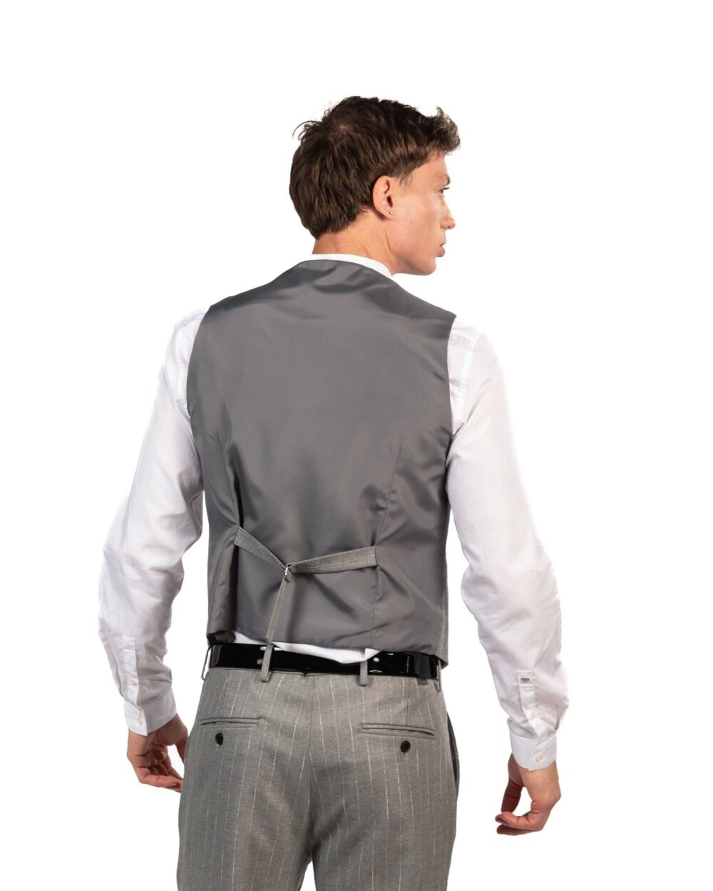 Over/d gilet gessato - immagine 2