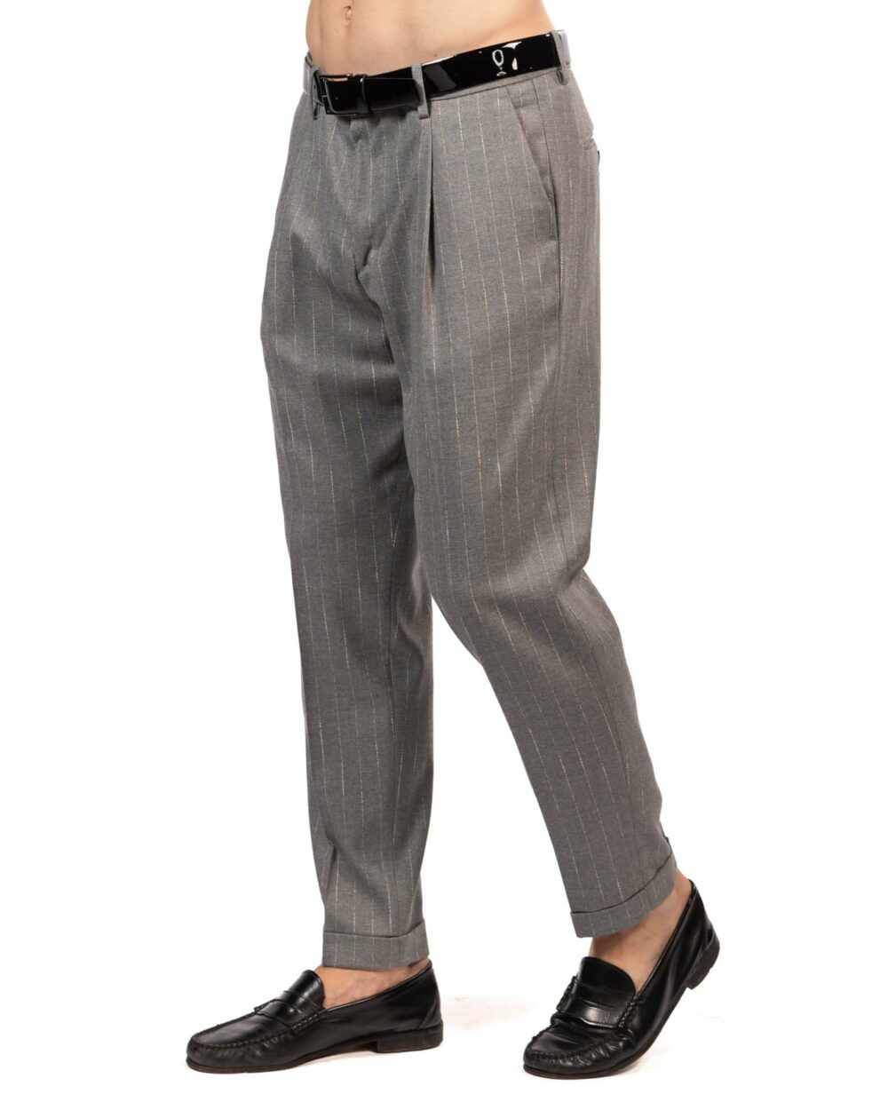 Over/d pantalone gessato - immagine 2