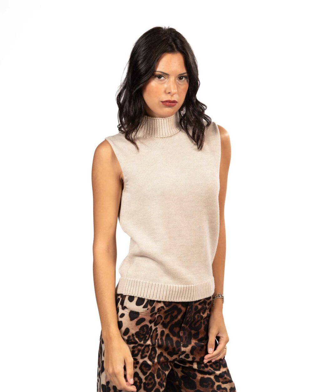 Berti Mode colletion maglione beige - immagine 2