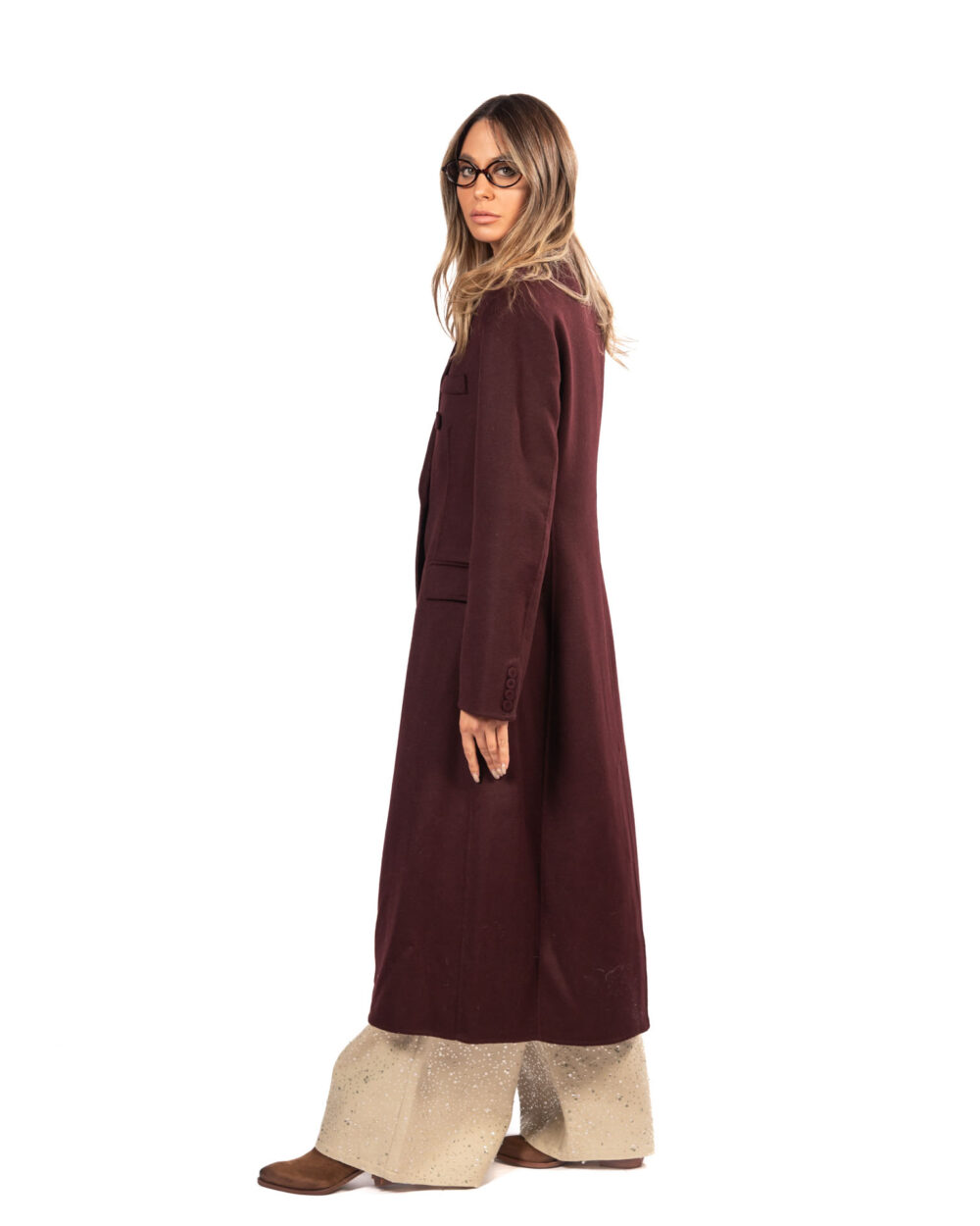 Vicolo Cappotto bordeaux - immagine 2