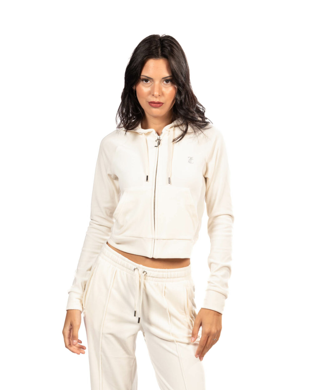 JUICY COUTURE Felpa JC Logo -bianco