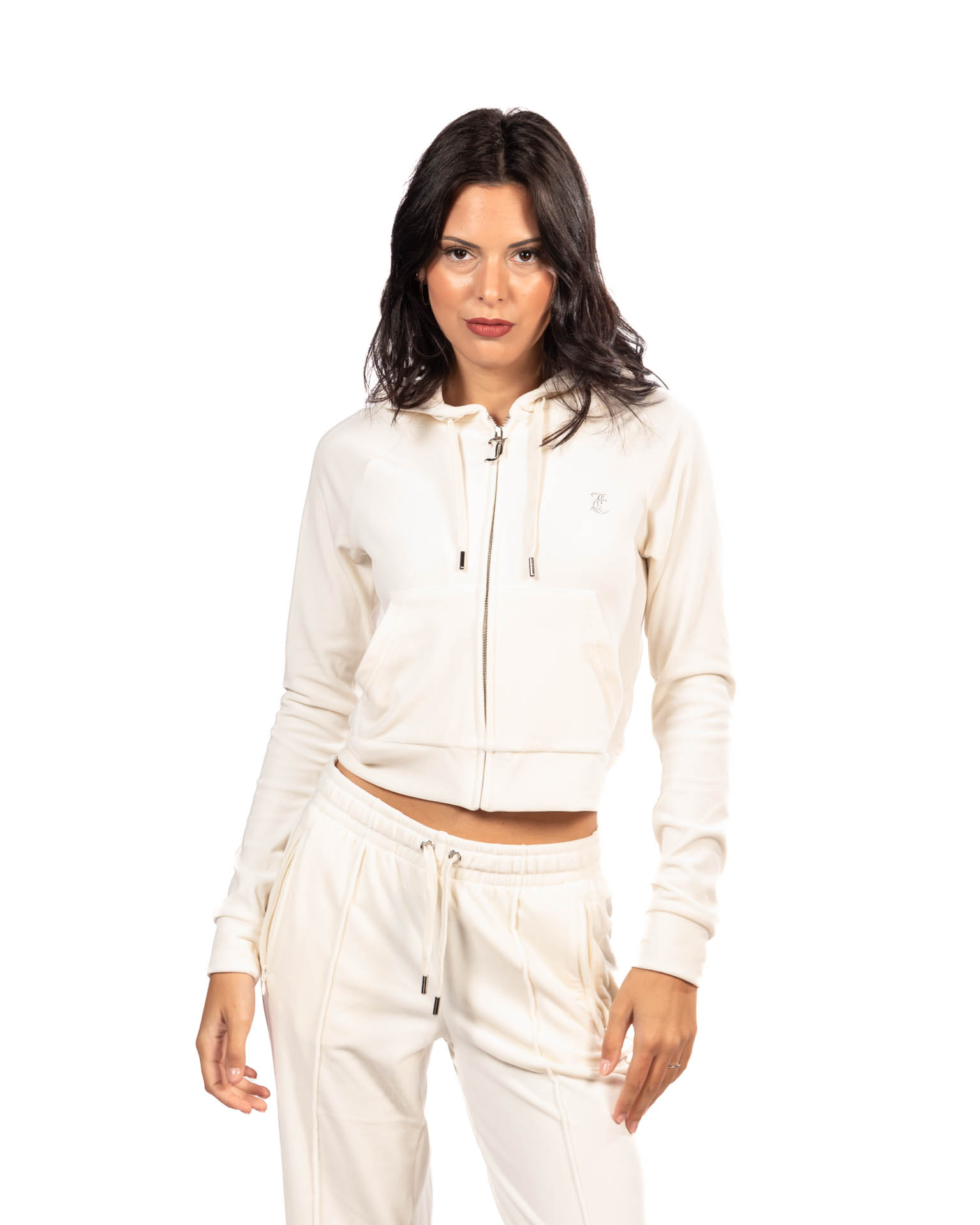 JUICY COUTURE Felpa JC Logo -bianco