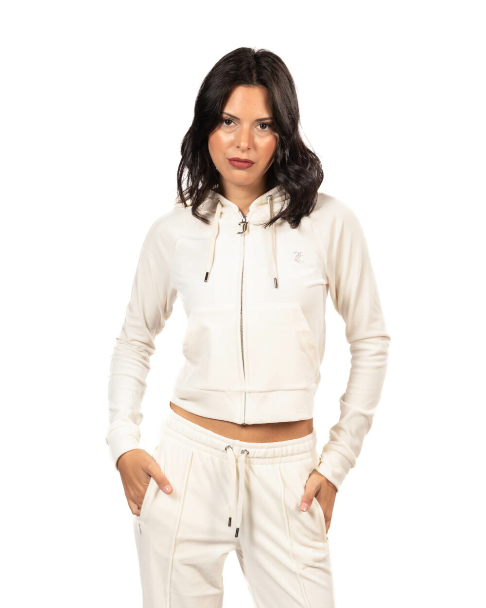 JUICY COUTURE Felpa JC Logo -bianco - immagine 3