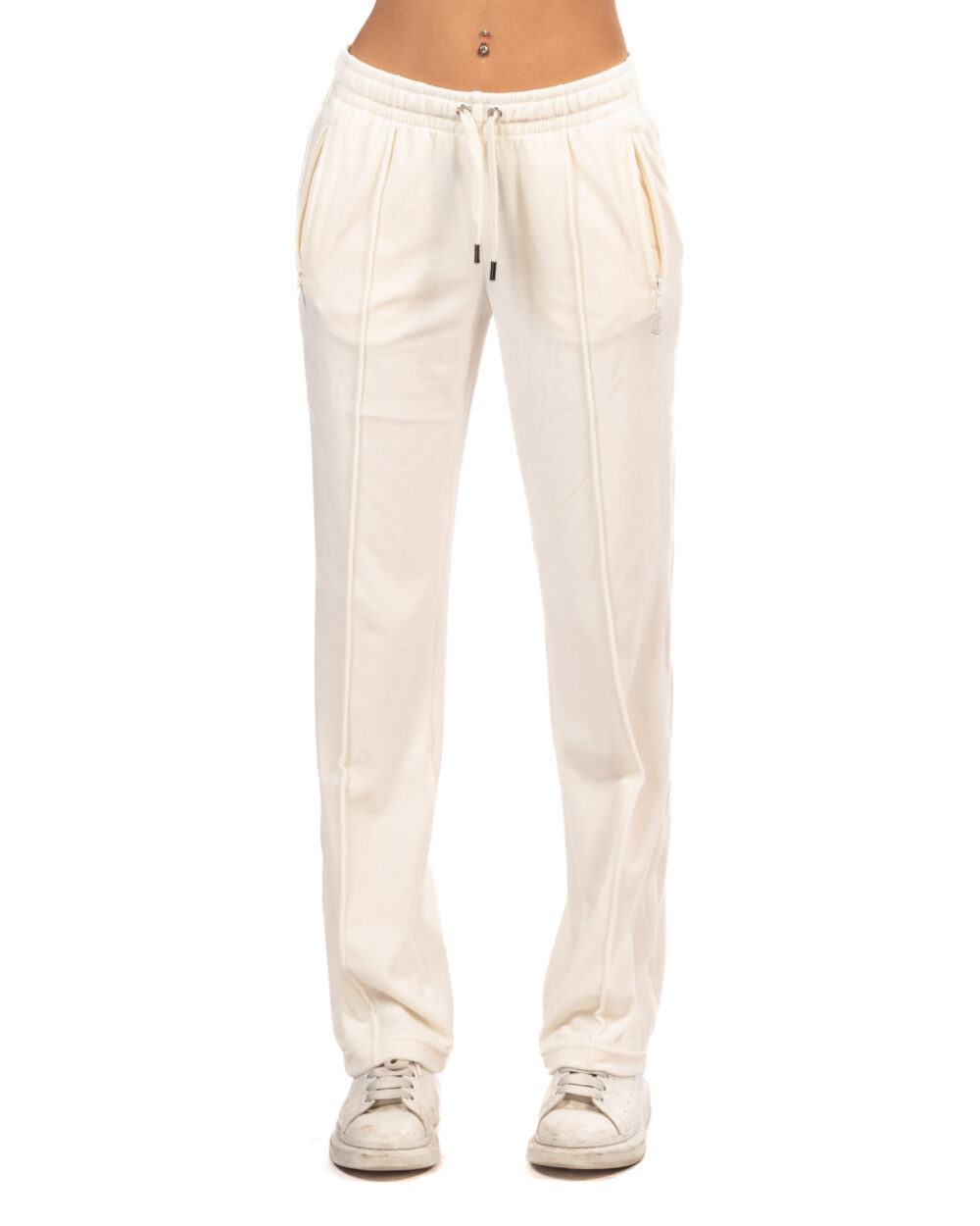 JUICY COUTURE Pantaloni della Tuta Diamante JC Logo -bianco
