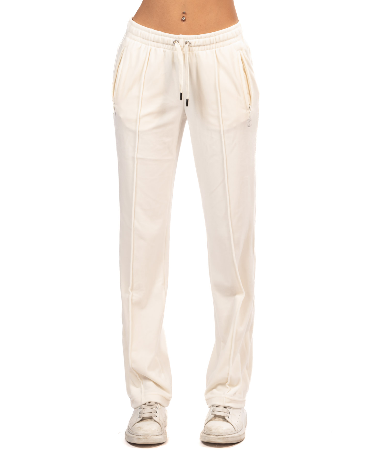 JUICY COUTURE Pantaloni della Tuta Diamante JC Logo -bianco