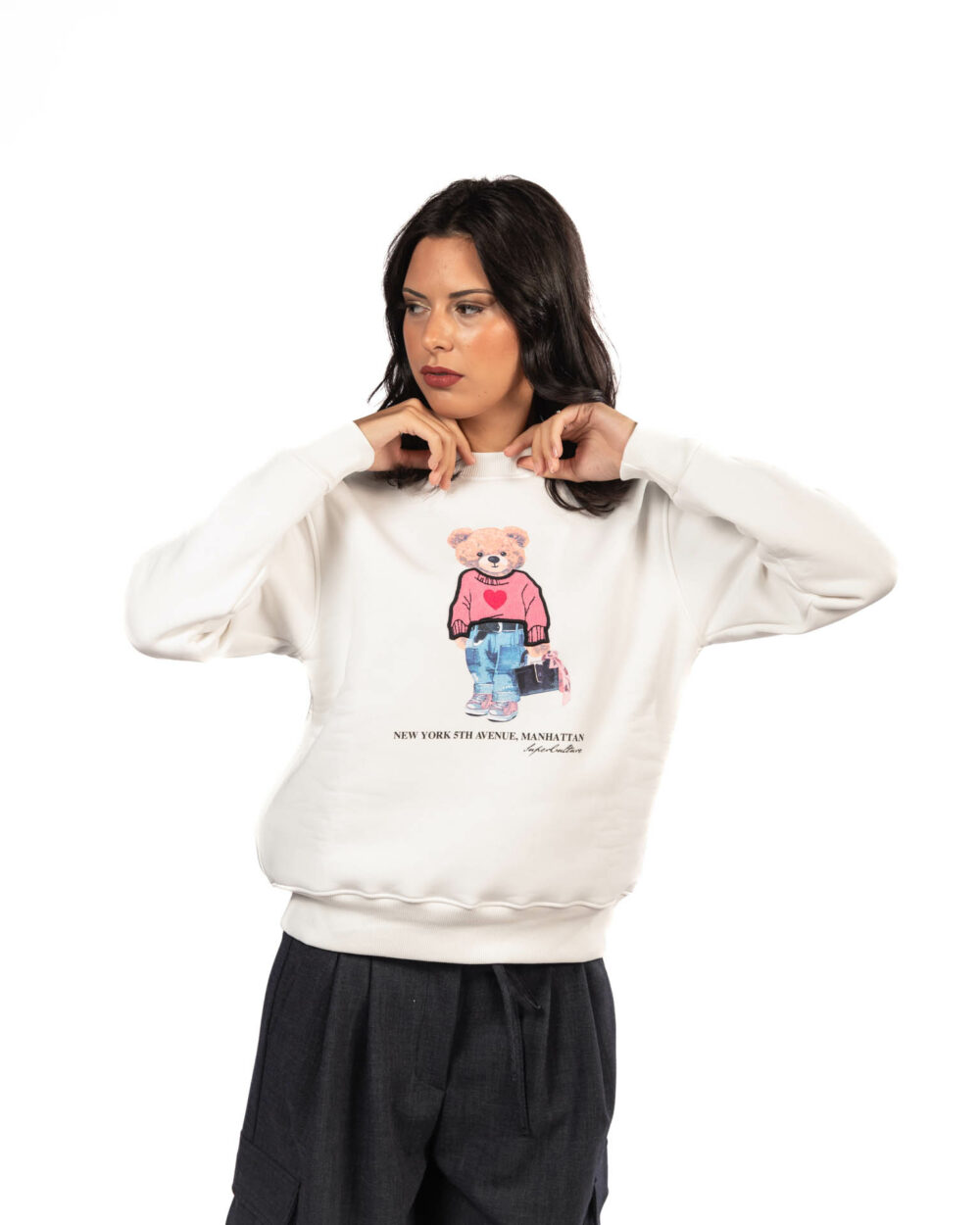 Superculture - felpa bianca - immagine 2