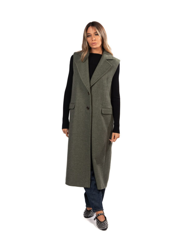 Penny Black cappotto smanicato verde
