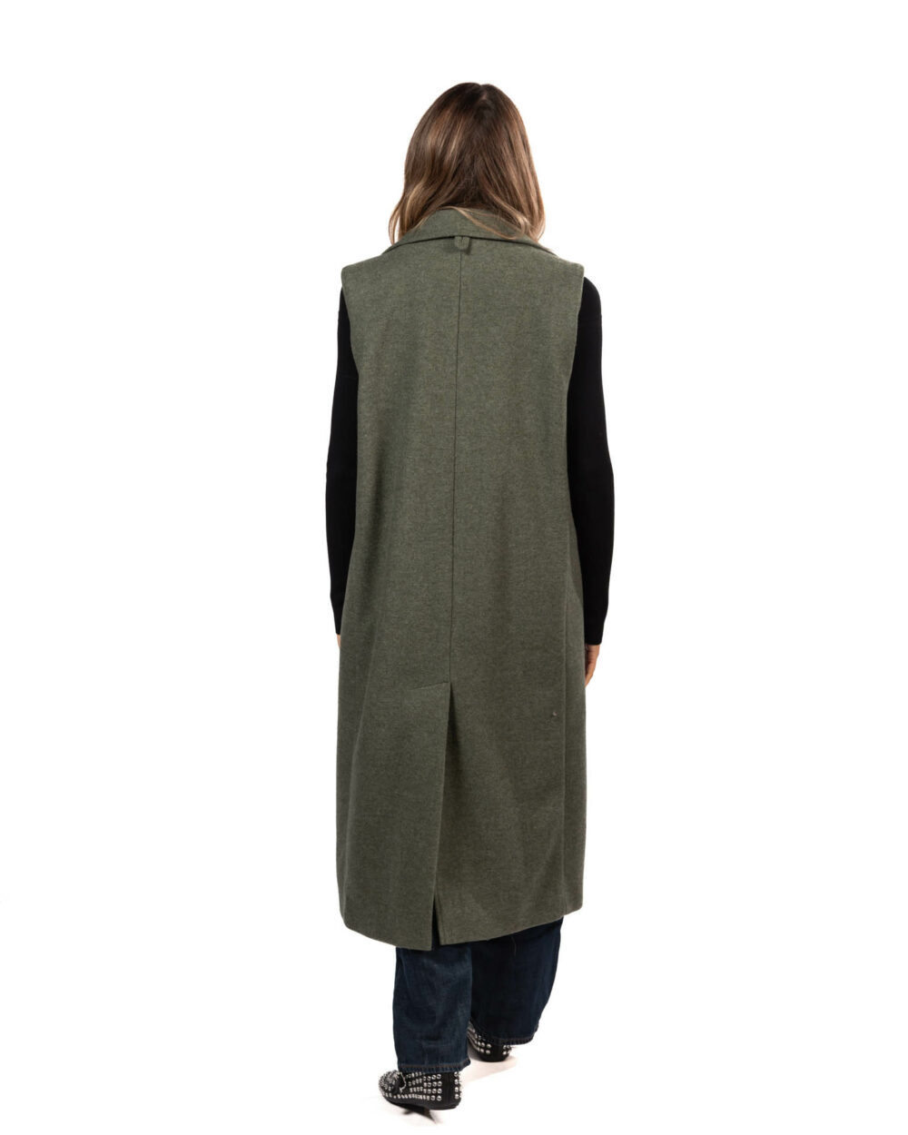Penny Black cappotto smanicato verde - immagine 4