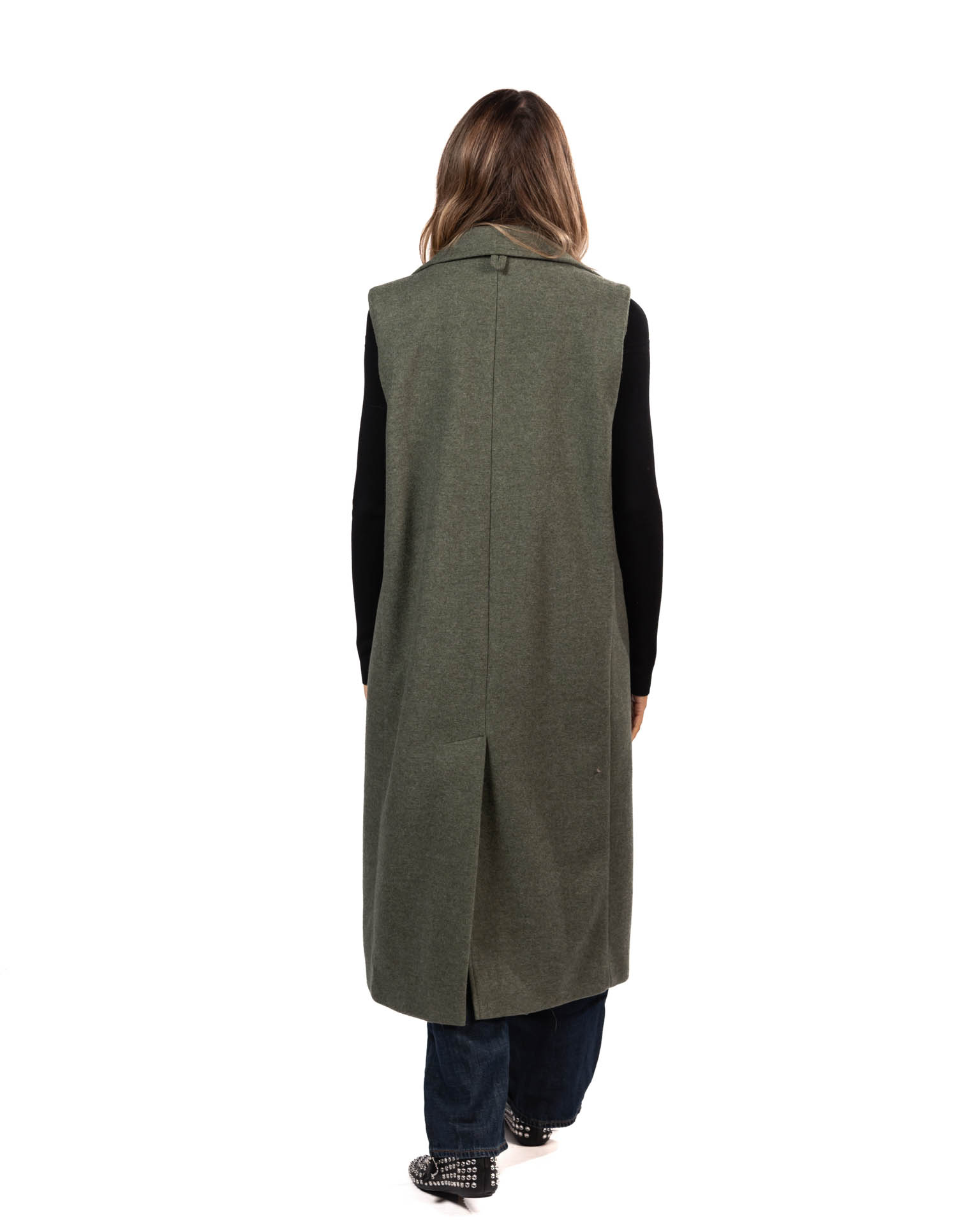 Penny Black cappotto smanicato verde - immagine 4