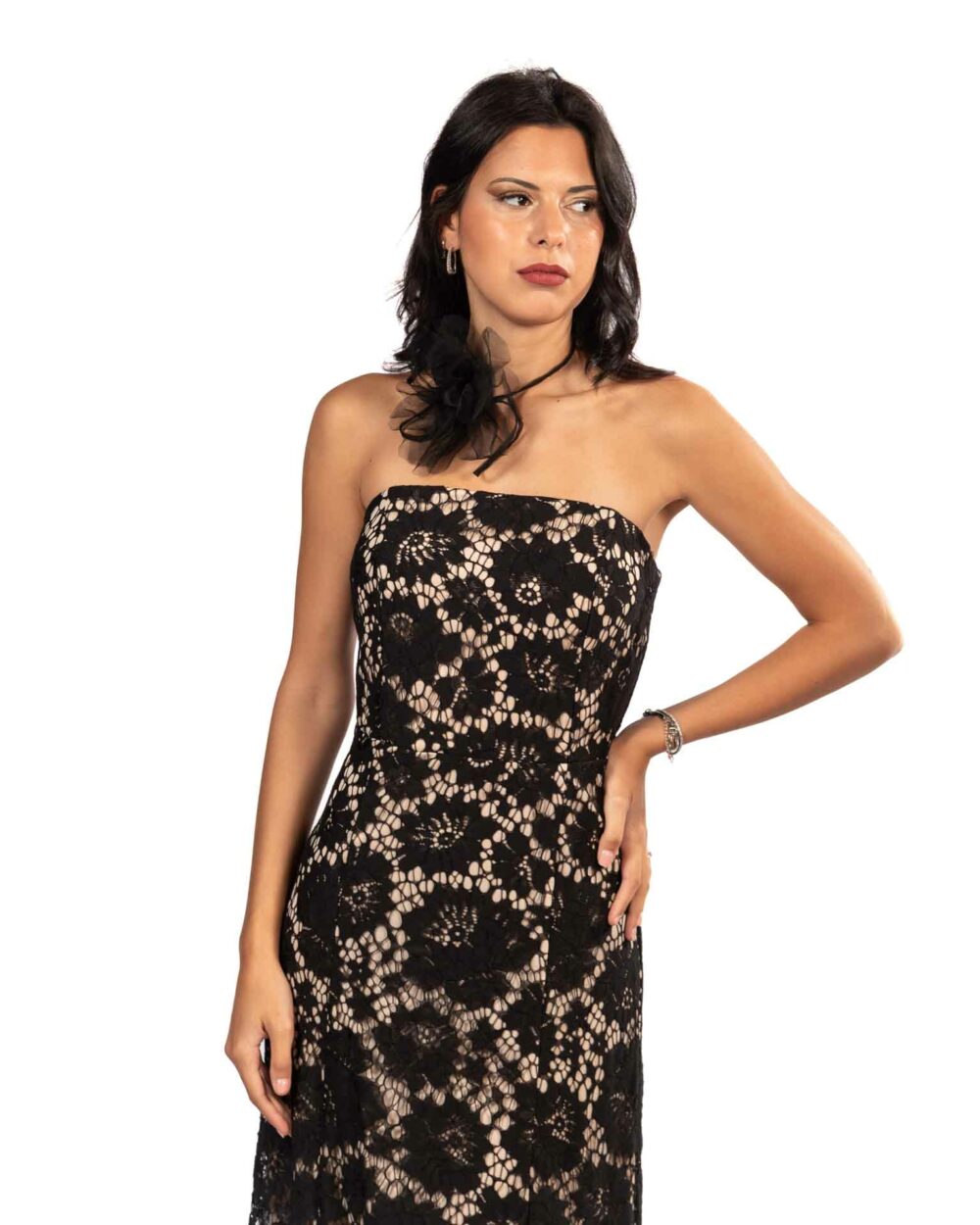 Berti Mode Collection abito in pizzo nero - immagine 2