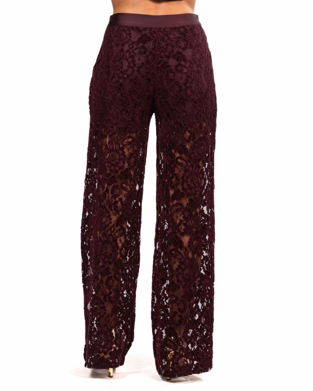 Gaudì pantalone in pizzo bordeaux - immagine 3