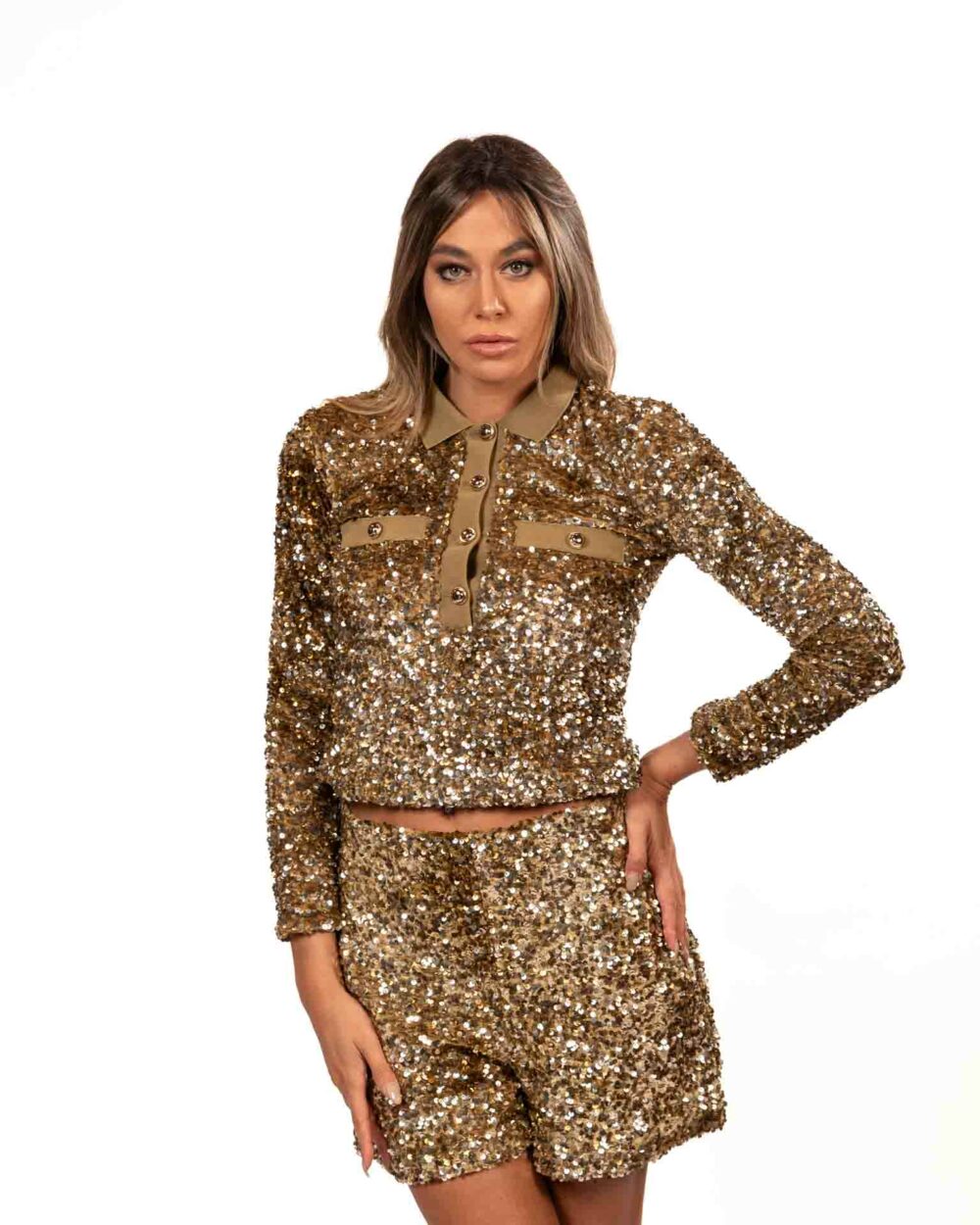Marella short in PAILLETTES