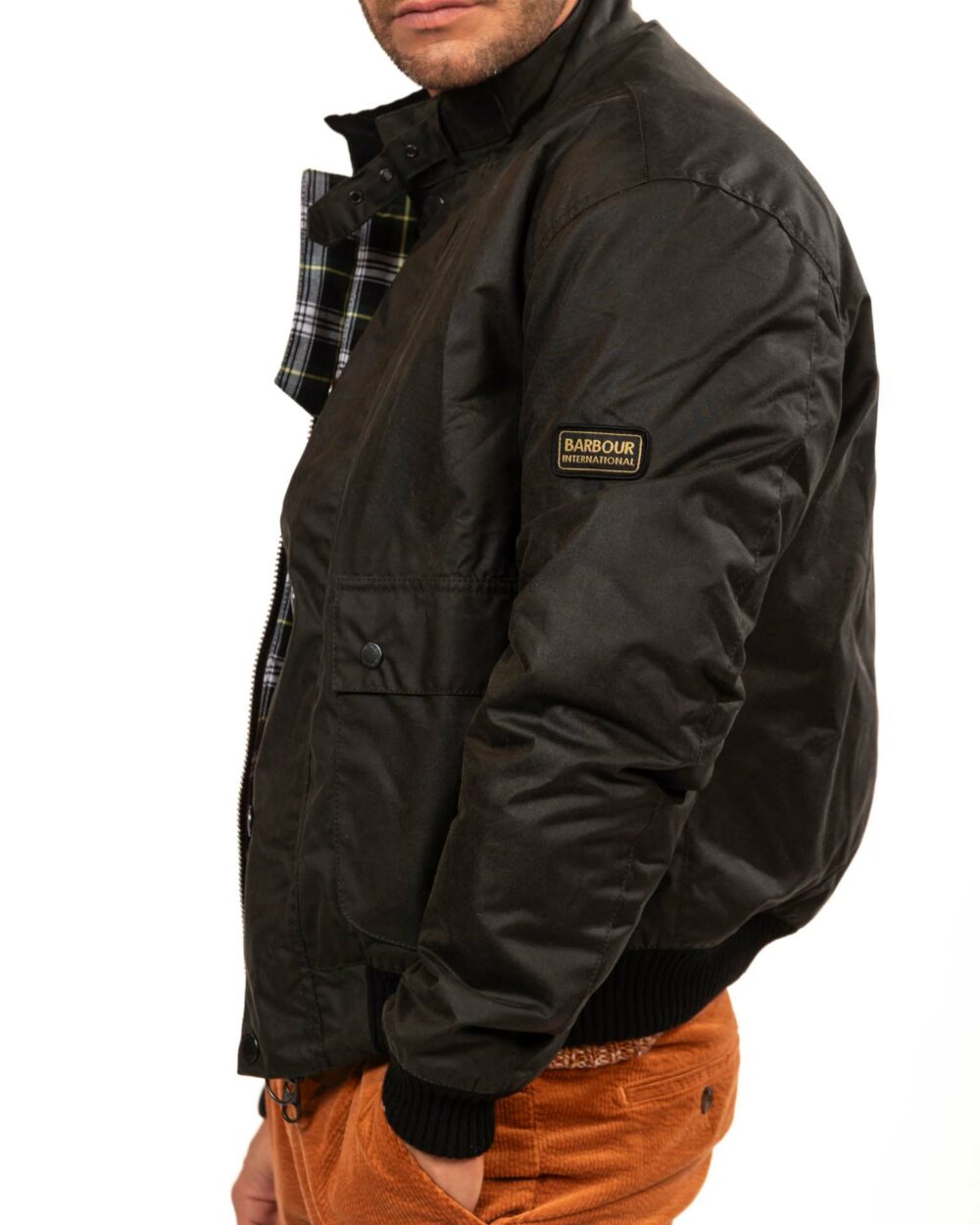 Barbour verde collo alla coreana - immagine 3