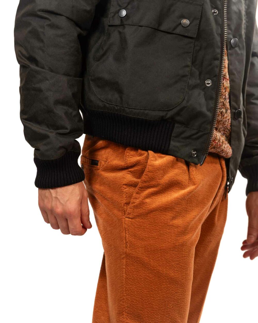 Barbour verde collo alla coreana - immagine 4
