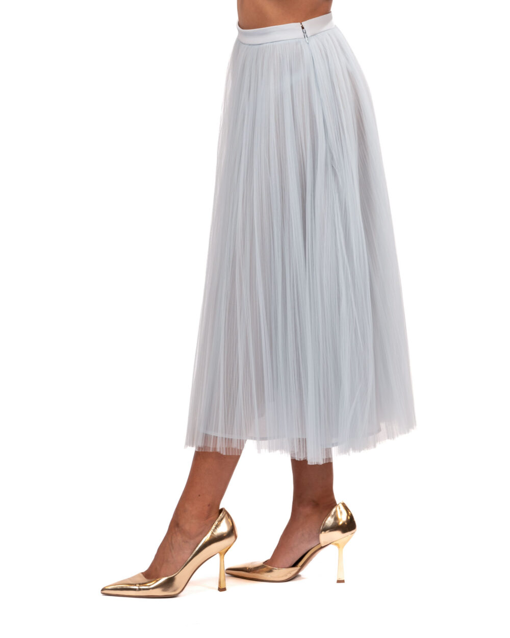 Elisabetta Franchi - Gonna in tulle con cintura gioiello - immagine 2