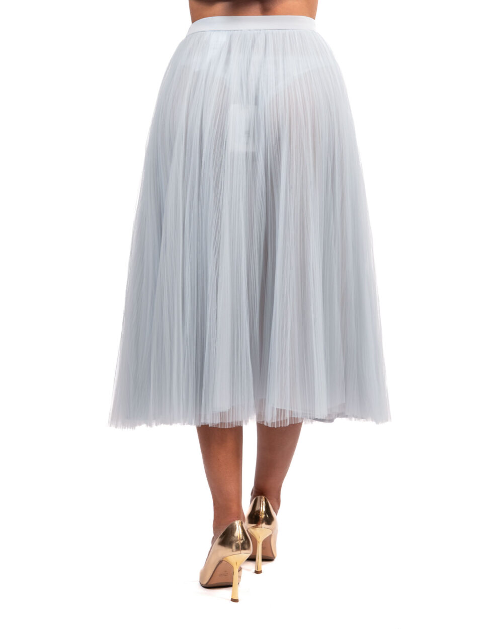 Elisabetta Franchi - Gonna in tulle con cintura gioiello - immagine 3