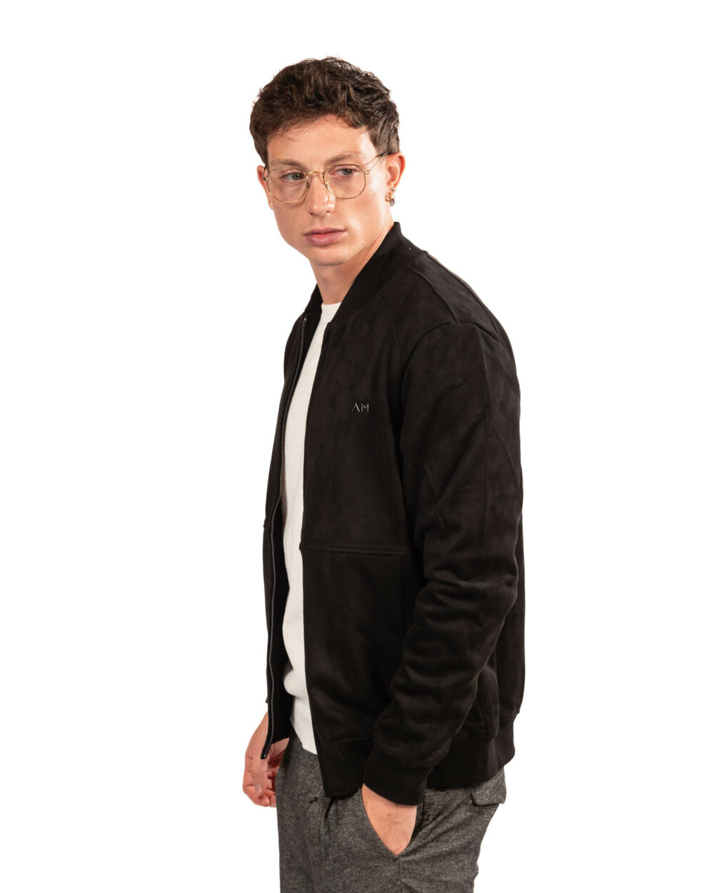 Antony morato giubbino in camoscio nero - immagine 2