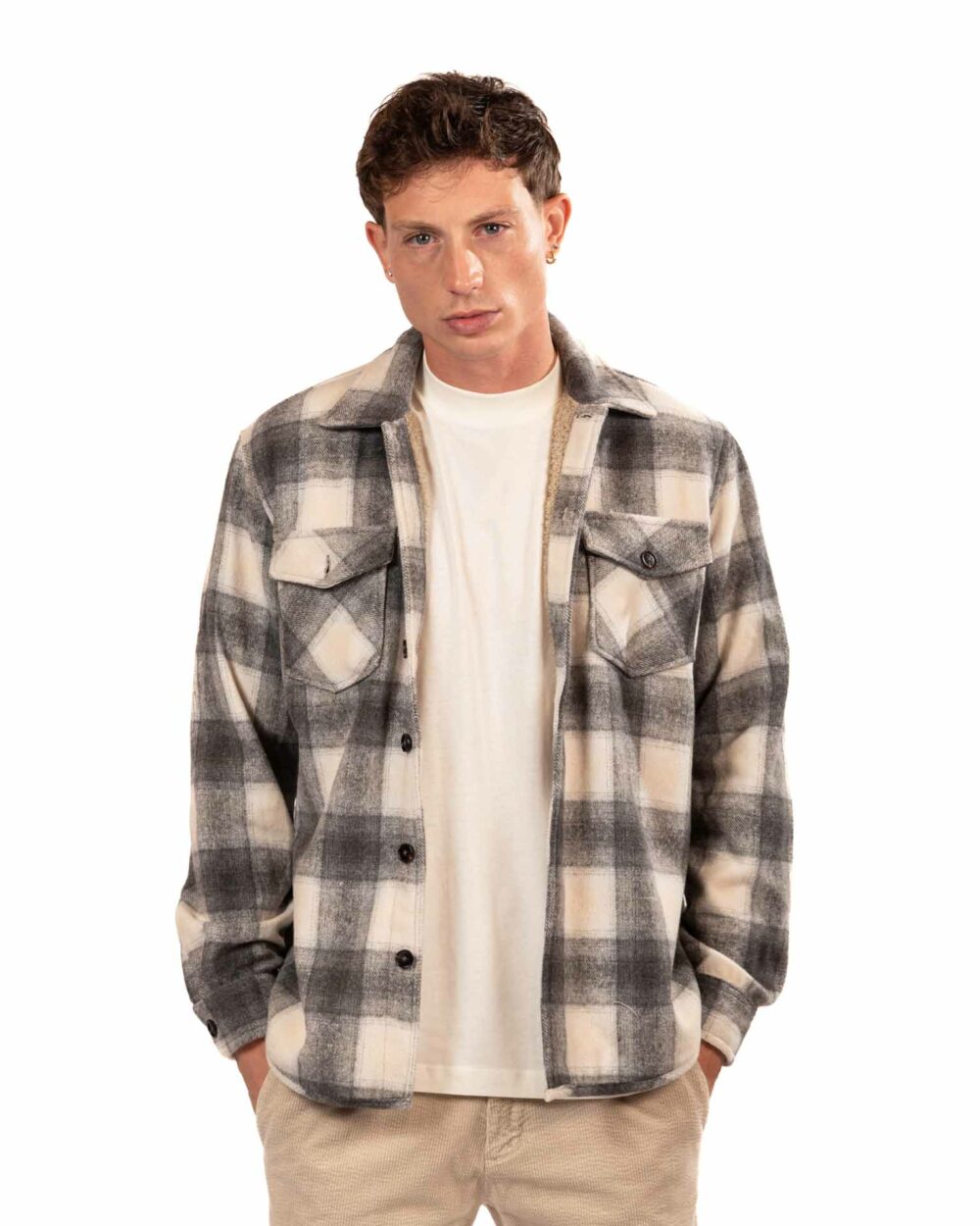 Over/d overshirt grigia