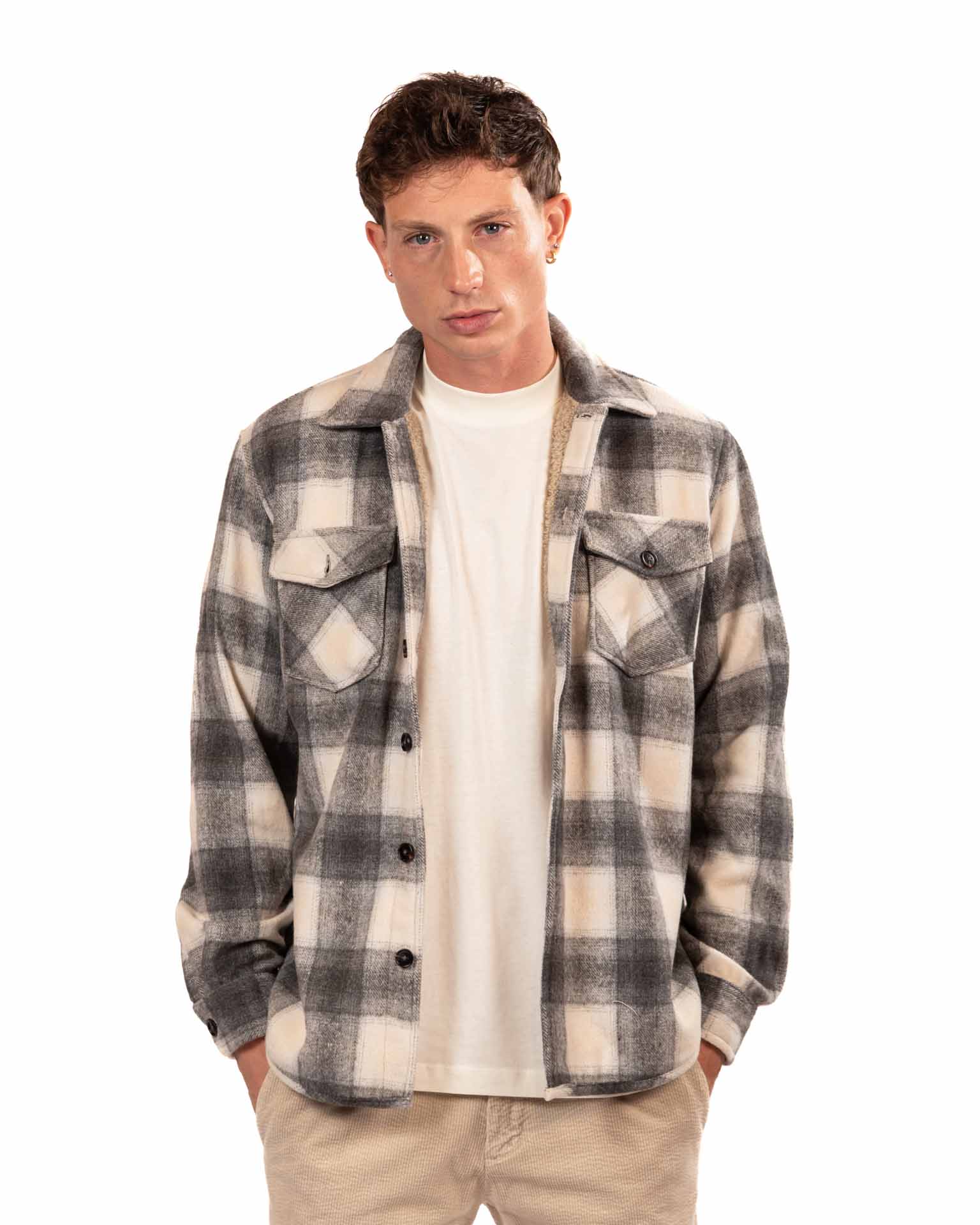 Over/d overshirt grigia