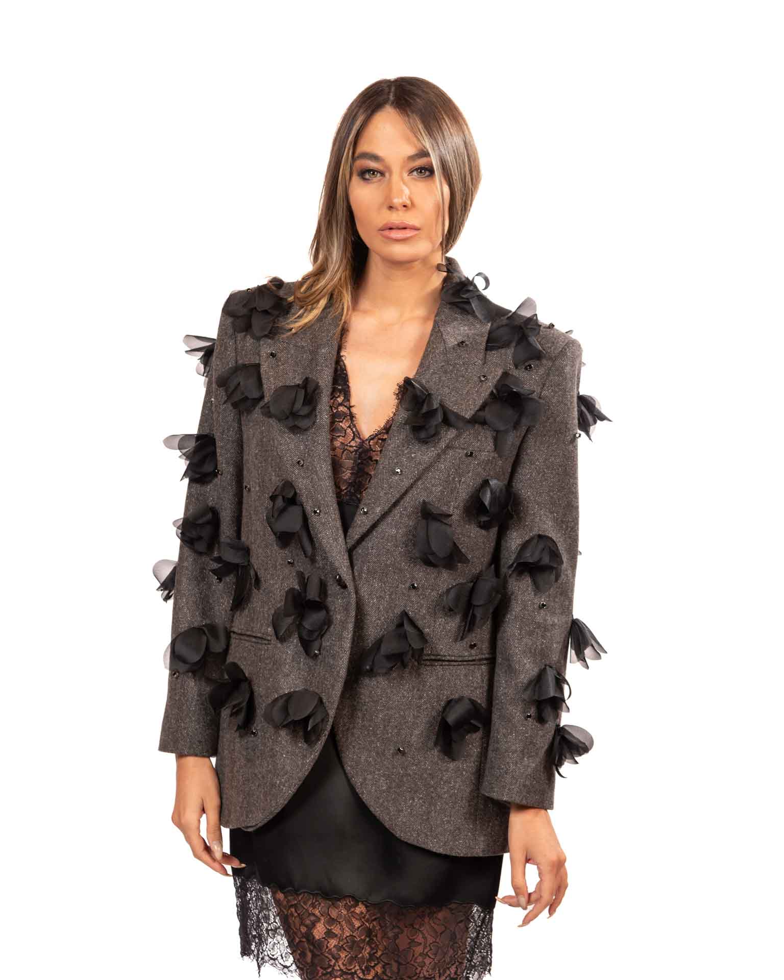 Marella Blazer con fiori e ricami
