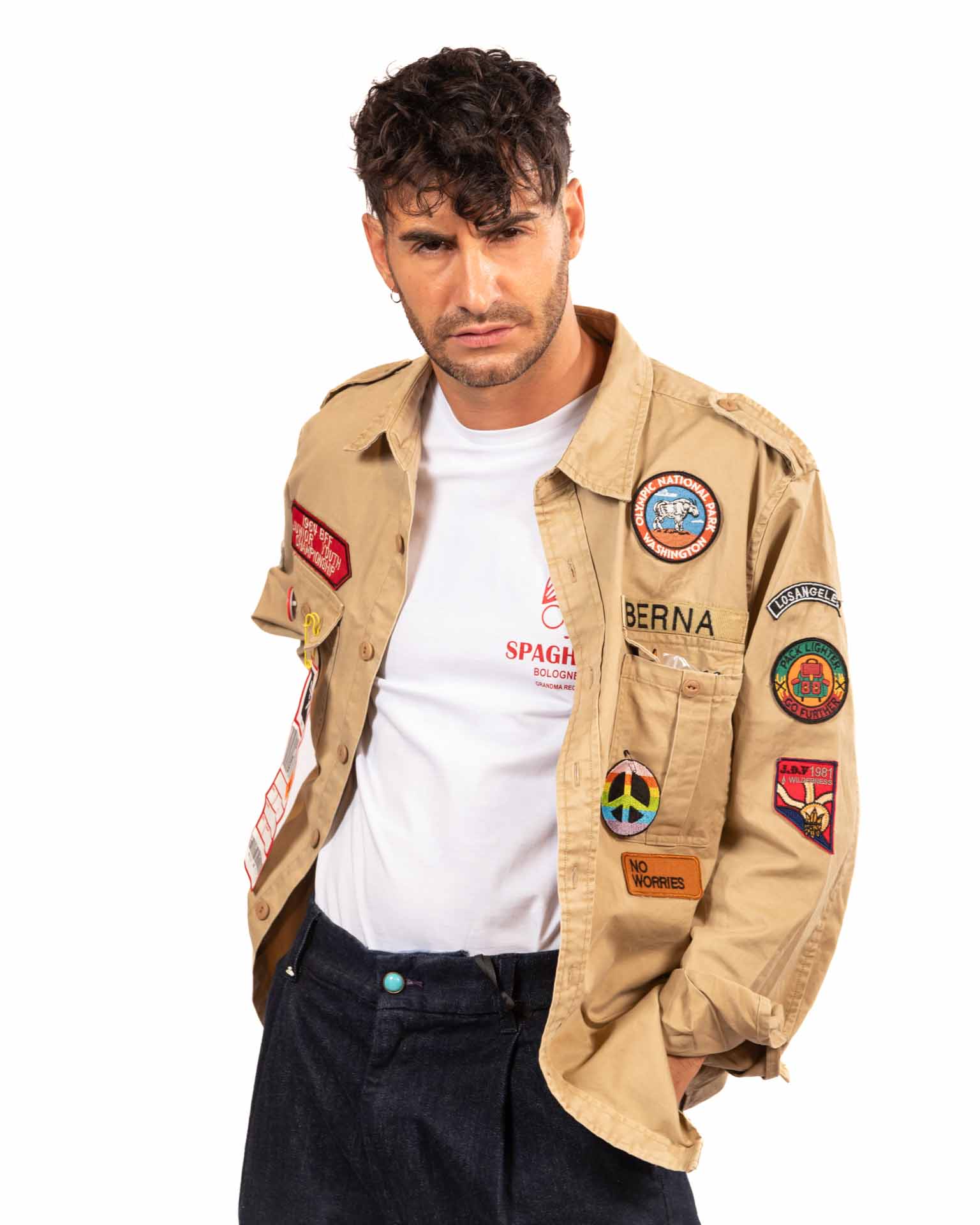 Berna overshirt beige