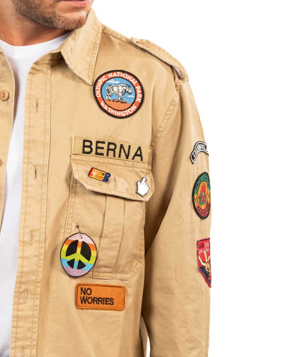 Berna overshirt beige - immagine 5